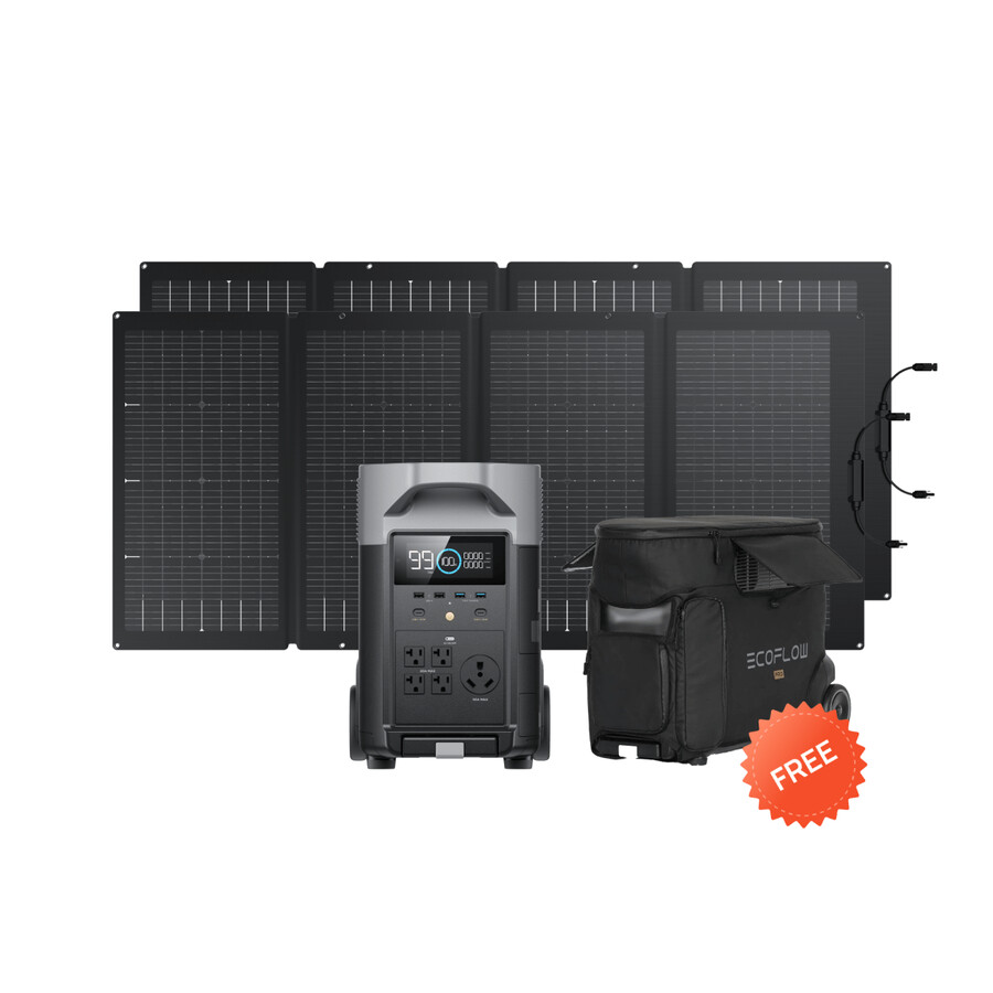 ecoflow delta pro 2 x 220w portable solar panels delta pro bag free