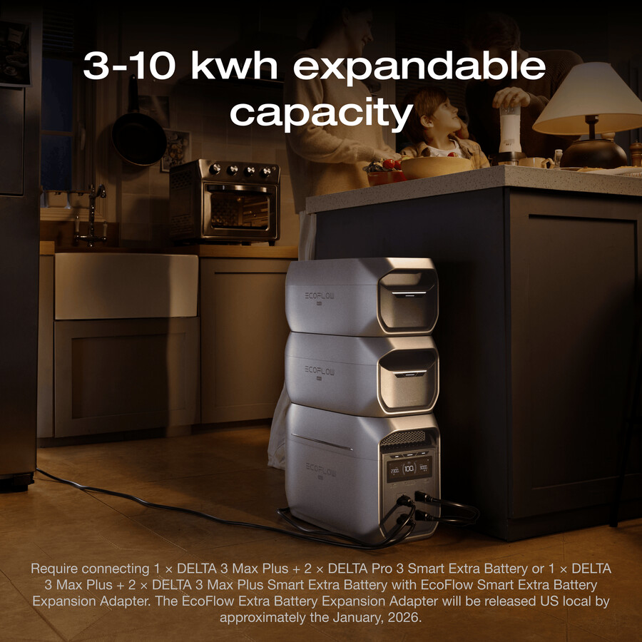 ecoflow delta 3 max plus 2048wh 500w solar panel