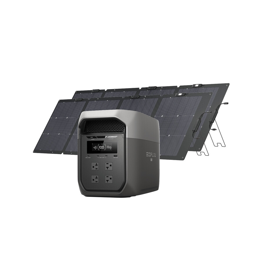 ecoflow delta 3 max plus 2048wh 500w solar panel