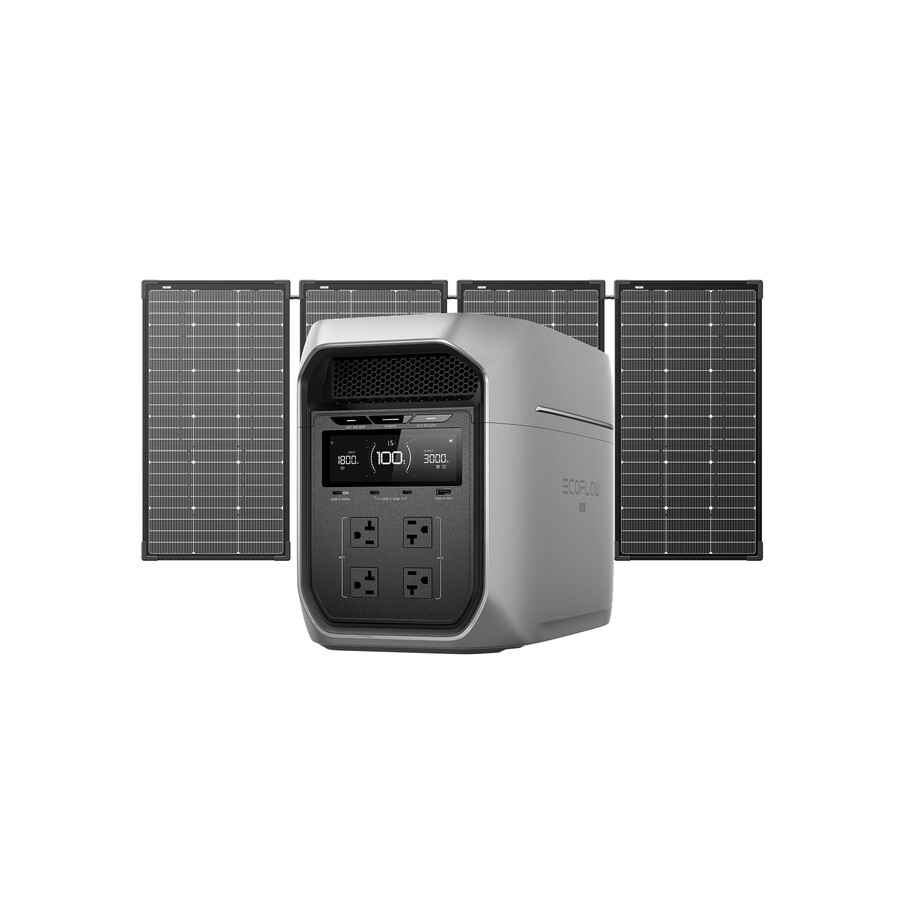 ecoflow delta 3 max plus 2048wh 500w solar panel