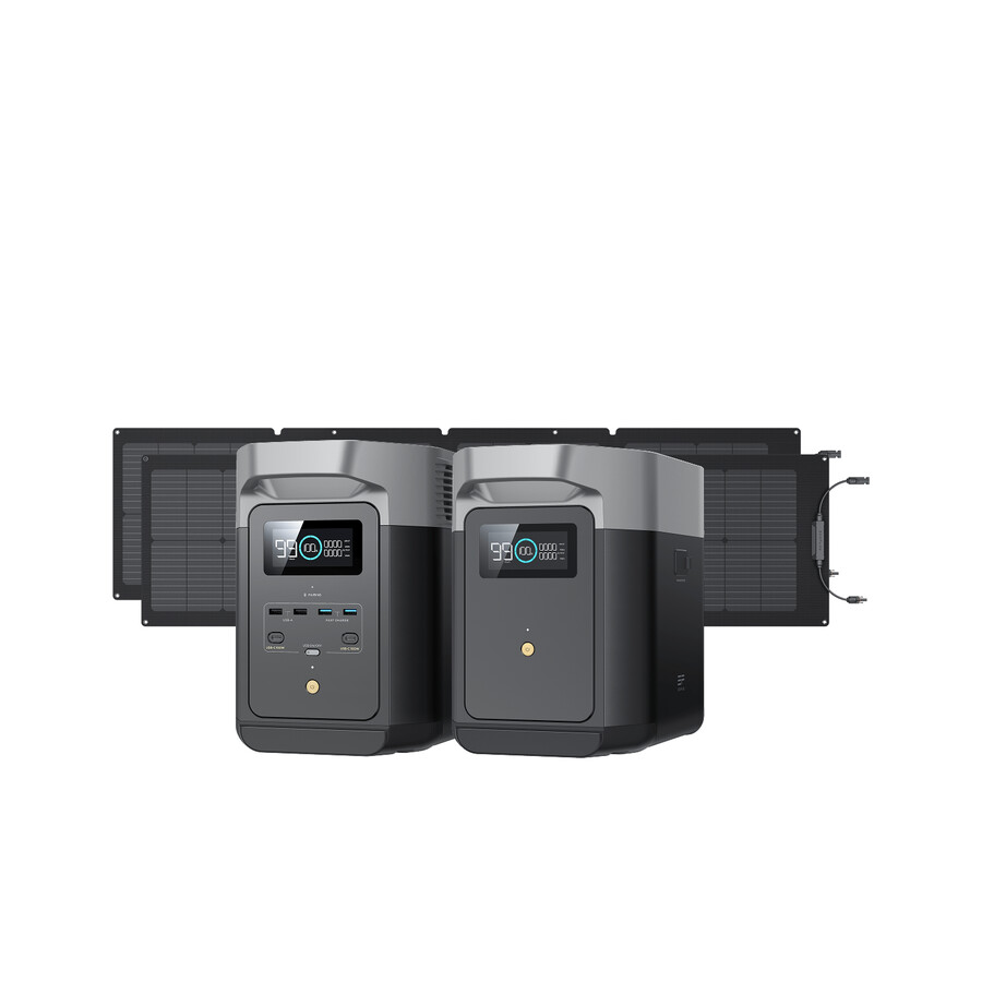 ecoflow delta 2 delta 2 smart extra battery 2 x 110w solar panel