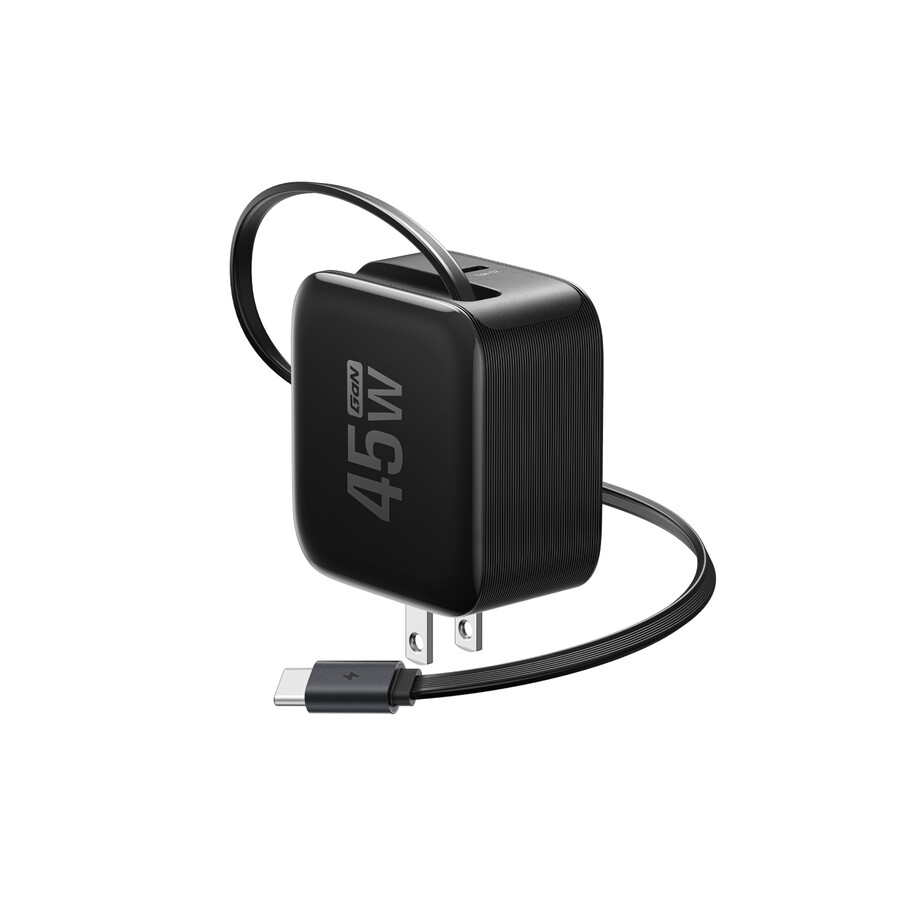 ecoflow rapid charger 45w retractable cable gan