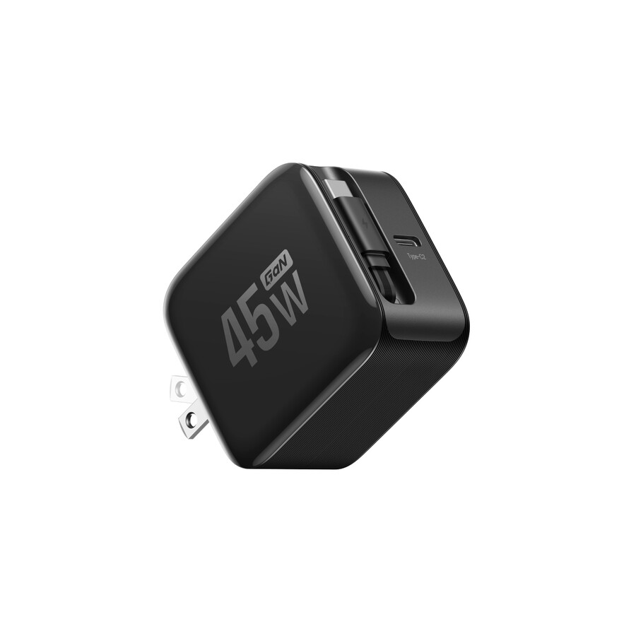 ecoflow rapid charger 45w retractable cable gan