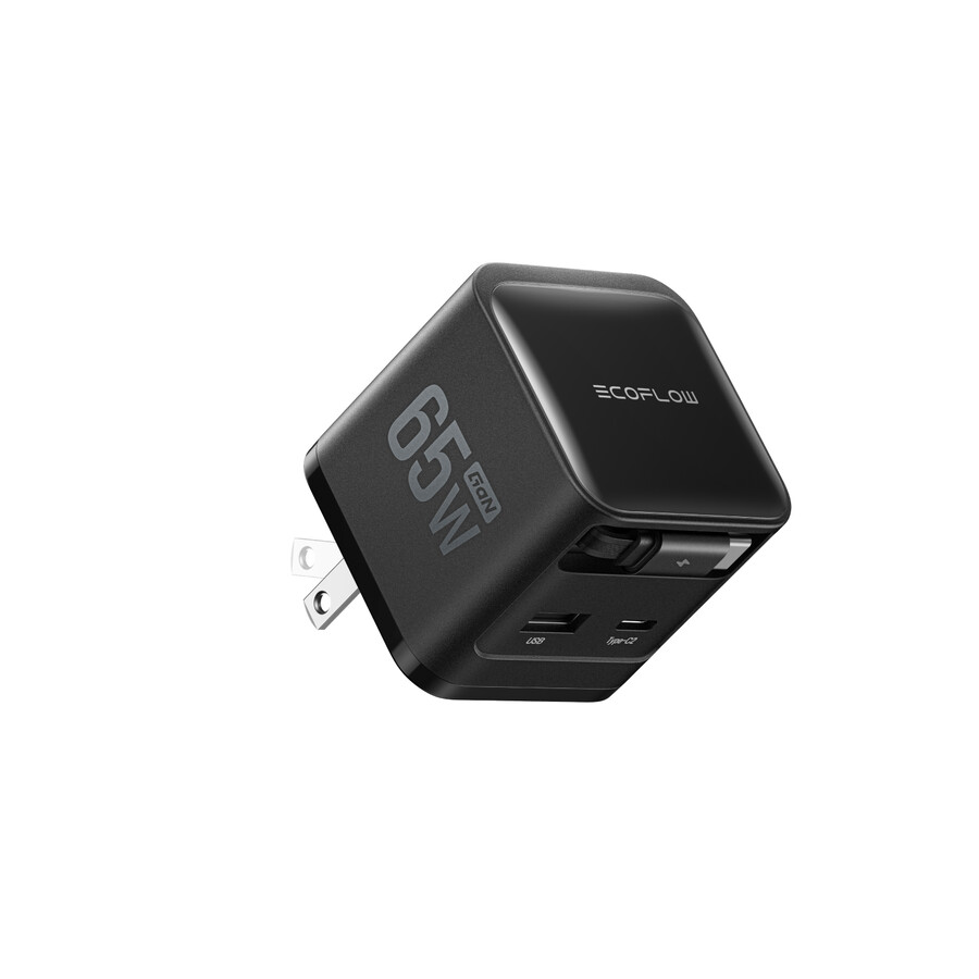 ecoflow rapid charger 65w retractable cable gan
