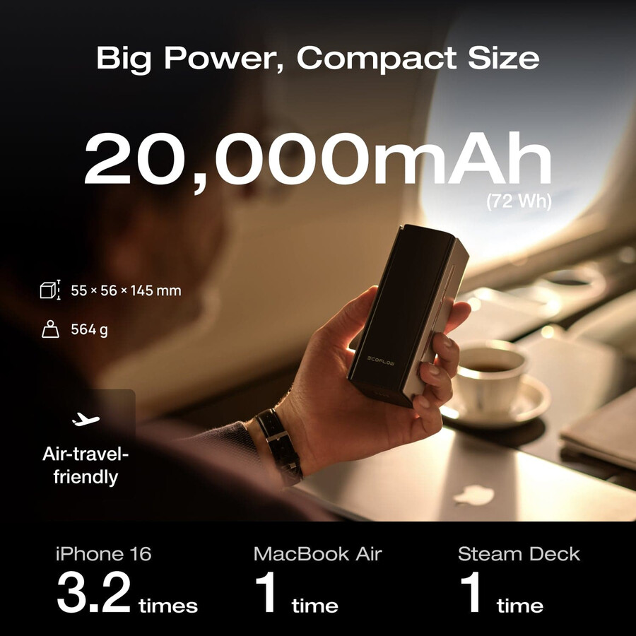 ecoflow rapid pro power bank20000mah 230w 100w built-in cable