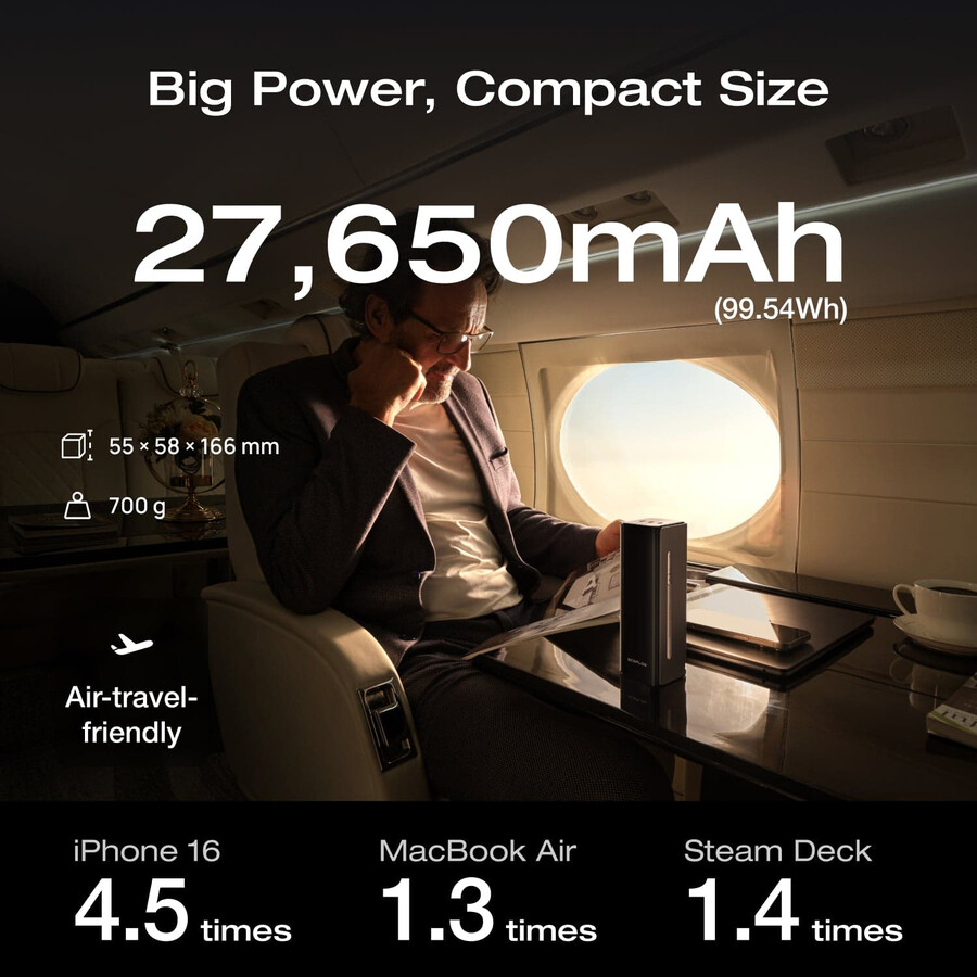 ecoflow rapid pro power bank 27650mah 300w 140w built-in cable